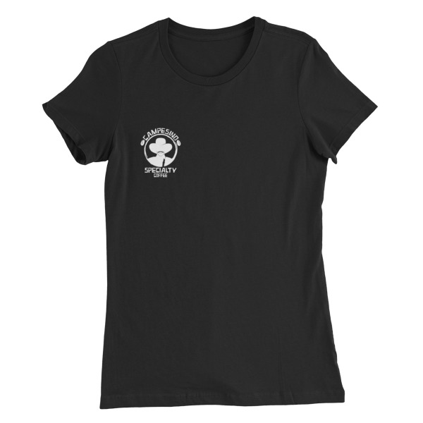 Women’s Slim Fit T-Shirt - Campesino Logo front/Get Roasted Back