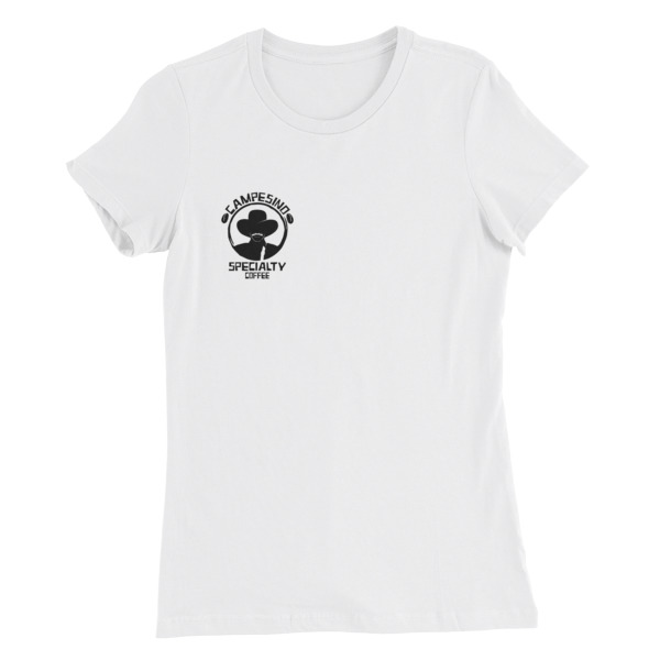 Women’s Slim Fit T-Shirt - Campesino logo front/Get Roasted Back.